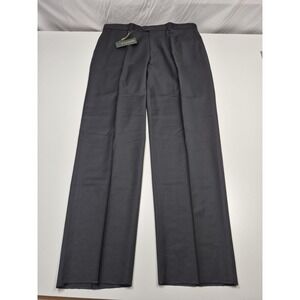 Zanieri Dress Pants Men's 36x36 Gray Wool Super 100s Unhemmed Italy Flat Front